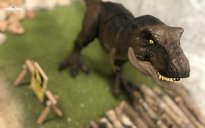 Dinozaur na trialowym torze modeli RC - eventy